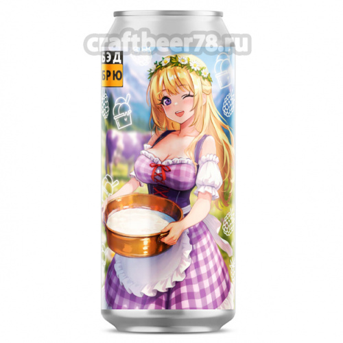 Ежевичный пломбир от BAD Brew - Смузи фруктовый эль 0,45л.
