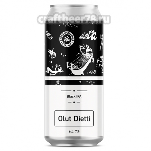 Olut Dietti от Snowcap Brewing - Черный ИПА 0,45л.