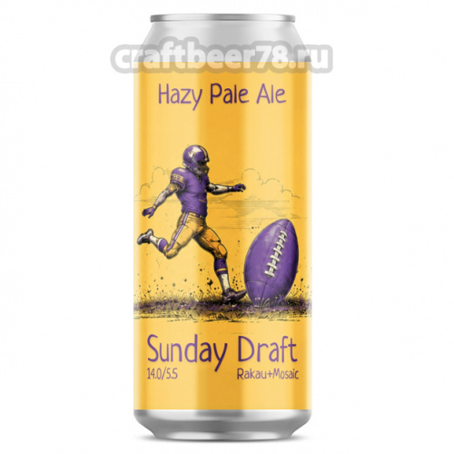 Sunday Draft: Rakau + Mosaic от Одна Тонна - Светлый эль в стиле Новой Англии 0,45л.