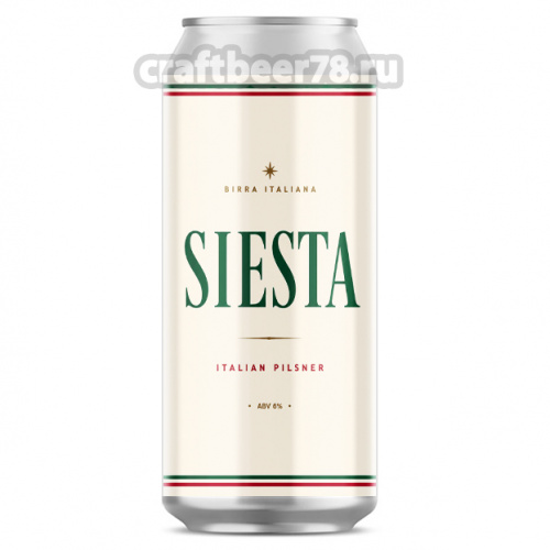 Siesta от Khoffner - Итальянский пилснер 0,45л. Siesta от Khoffner - Итальянский пилснер 0,45л.