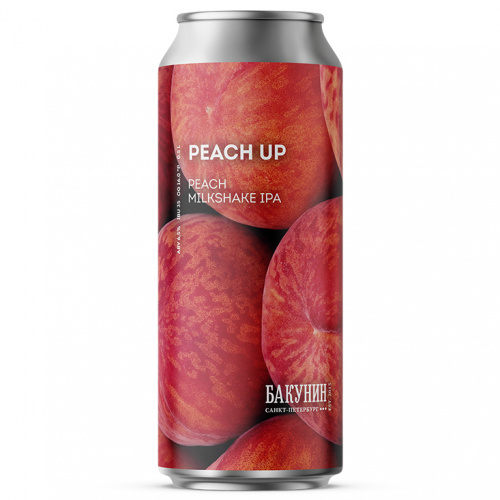 Peach Up от Бакунин - Peach Milkshake IPA 0,45л. Peach Up от Бакунин - Peach Milkshake IPA 0,45л.