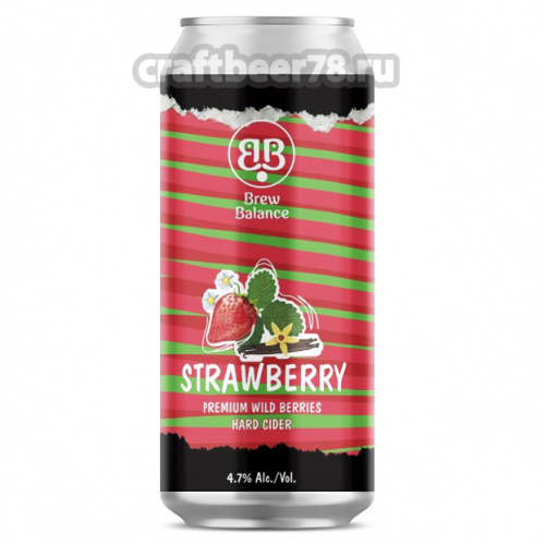 Strawberry Cider от Brew Balance - Полусладкий сидр 0,5л.