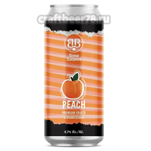 Peach Cider от Brew Balance - Полусладкий сидр 0,5л.