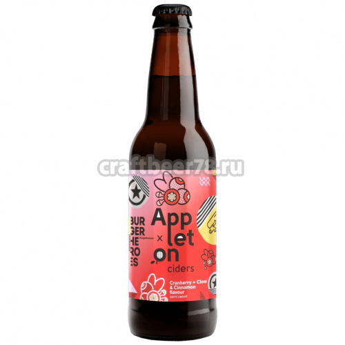 Cranberry + Clove & Cinnamon от Appleton Ciders - Сидр полусладкий 0,5л.